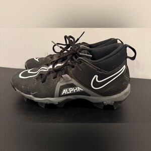 Nike Black & Gray Alpha Football Cleats